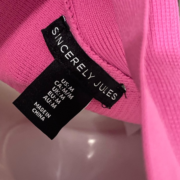 Sincerely Jules pink Barbie core ribbed tank top medium - Picture 3 of 8